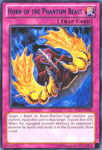 Horn of the Phantom Beast (Blue) DL15-EN020 card from Duelist League Promo