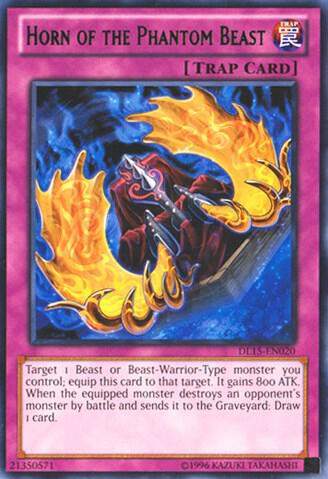 Horn of the Phantom Beast (Green) DL15-EN020 card from Duelist League Promo