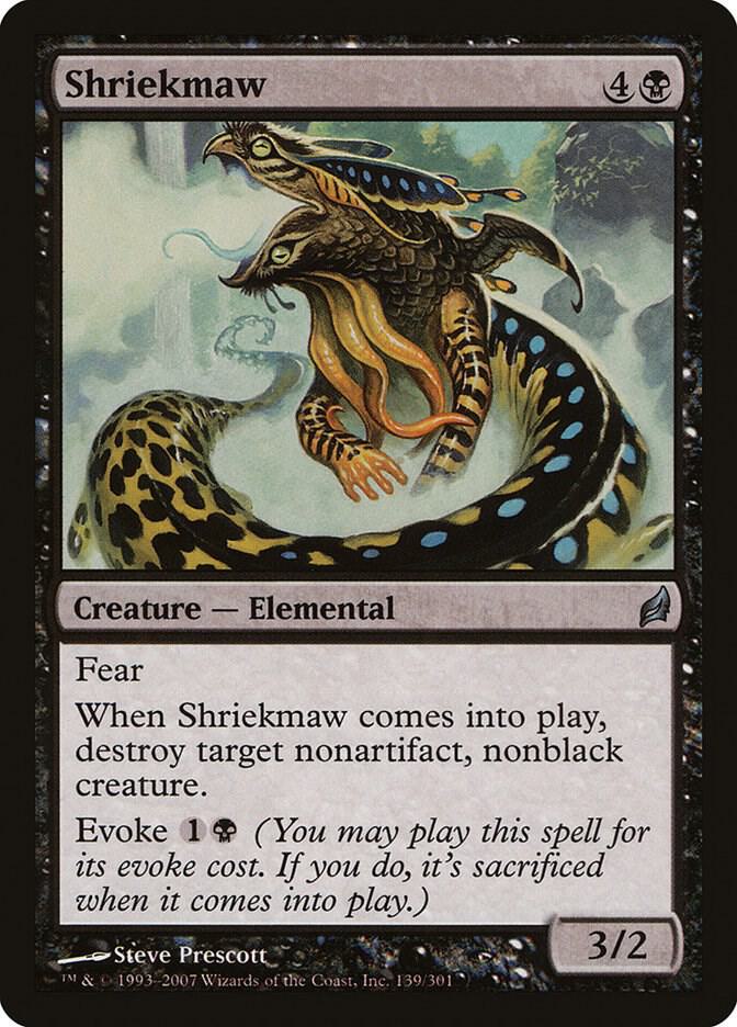 Shriekmaw 139 card from Lorwyn