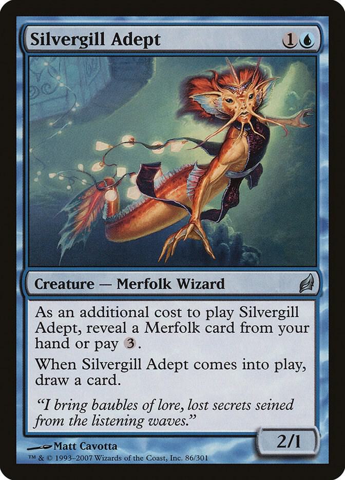 Silvergill Adept 86 card from Lorwyn
