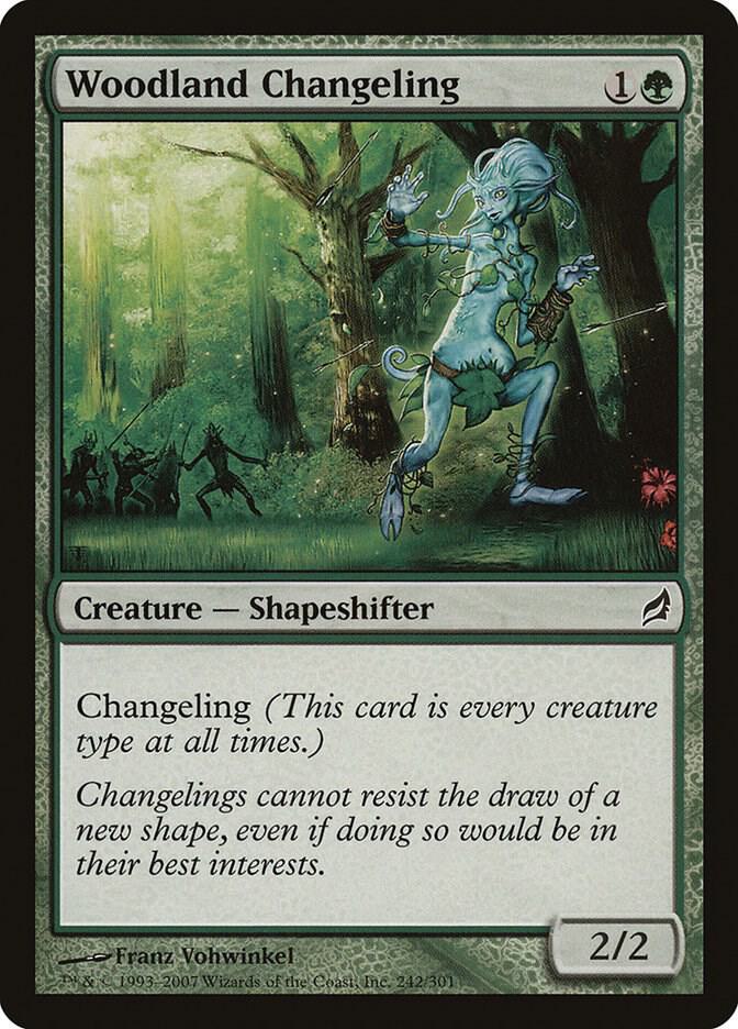 Woodland Changeling 242 card from Lorwyn