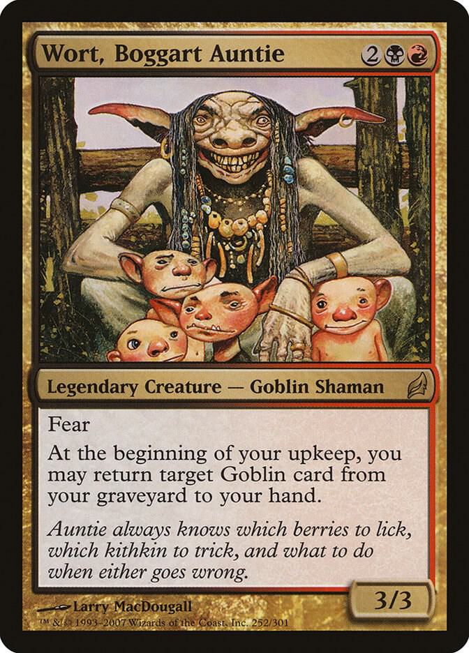 Wort, Boggart Auntie 252 card from Lorwyn