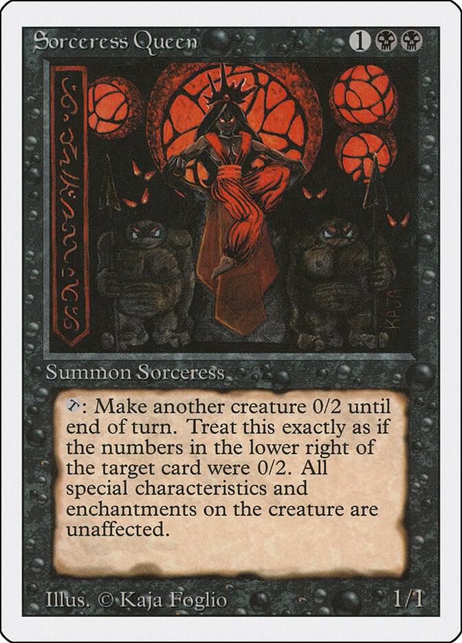Sorceress Queen card from Revised Edition