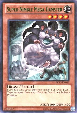 Super-Nimble Mega Hamster (Green) DL15-EN007 card from Duelist League Promo