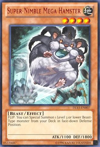 Super-Nimble Mega Hamster (Red) DL15-EN007 card from Duelist League Promo