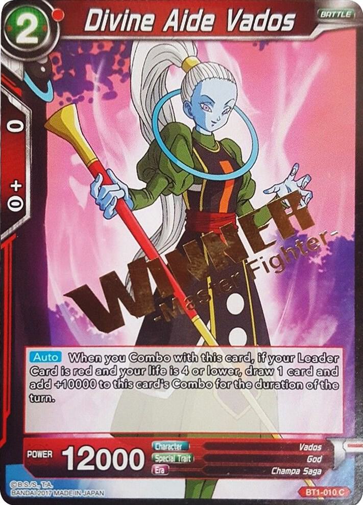 Divine Aide Vados (Winner Stamped) BT1-010 card from Tournament Promotion Cards