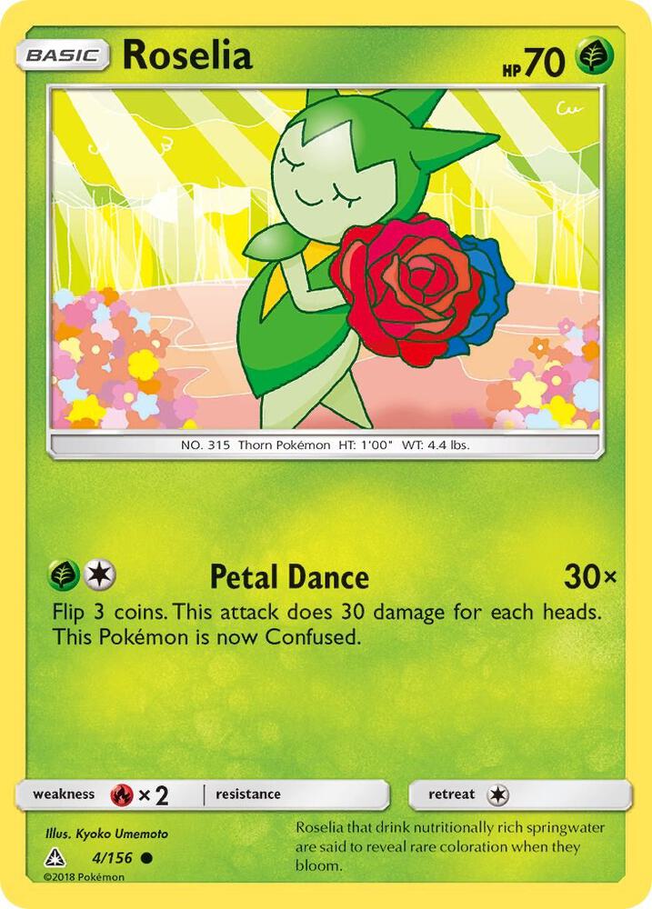 Roselia 4/156 card from SM - Ultra Prism