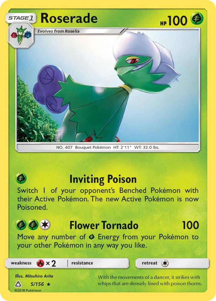 Roserade 5/156 card from SM - Ultra Prism