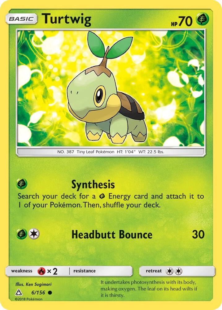Turtwig (6) 6/156 card from SM - Ultra Prism