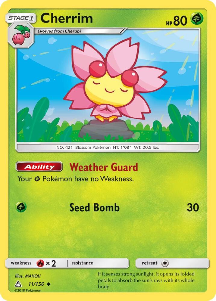 Cherrim 11/156 card from SM - Ultra Prism