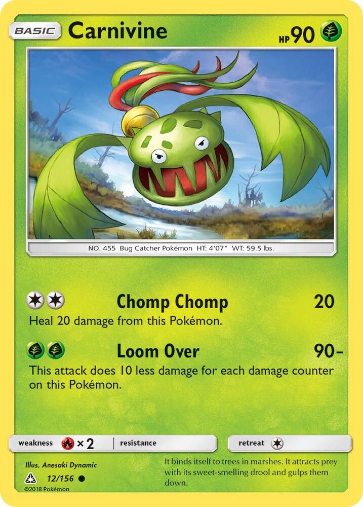 Carnivine 12/156 card from SM - Ultra Prism