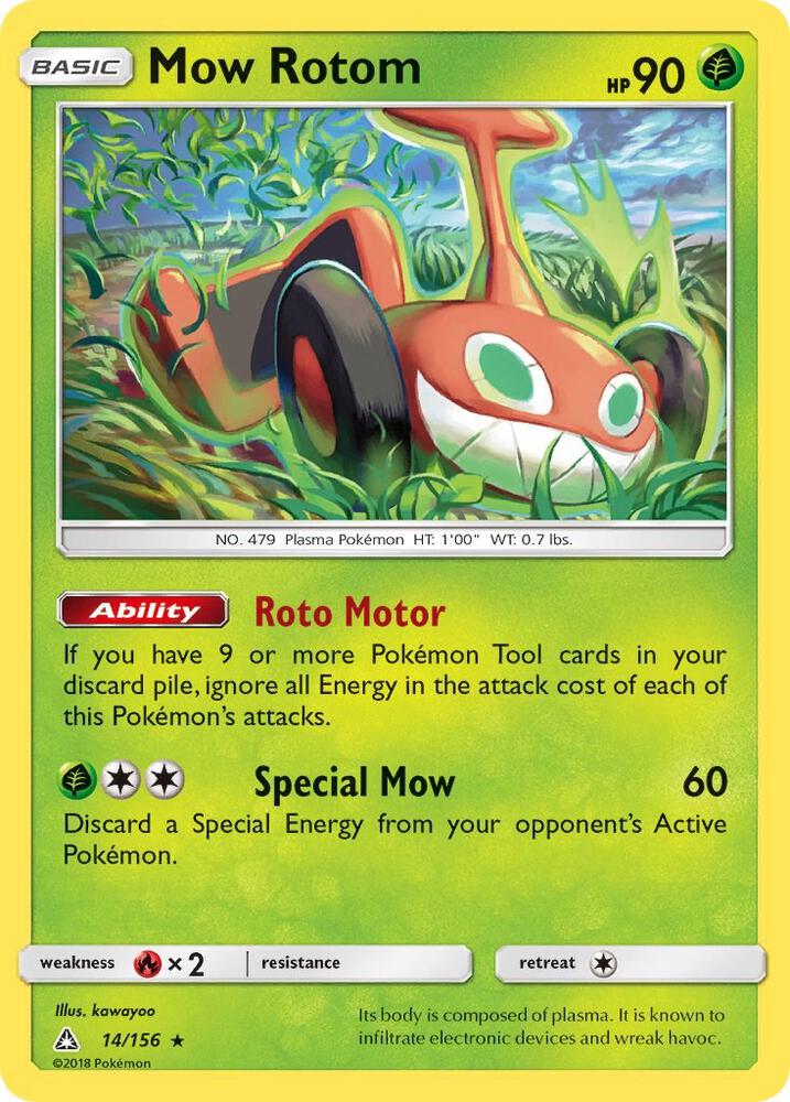 Mow Rotom 14/156 card from SM - Ultra Prism
