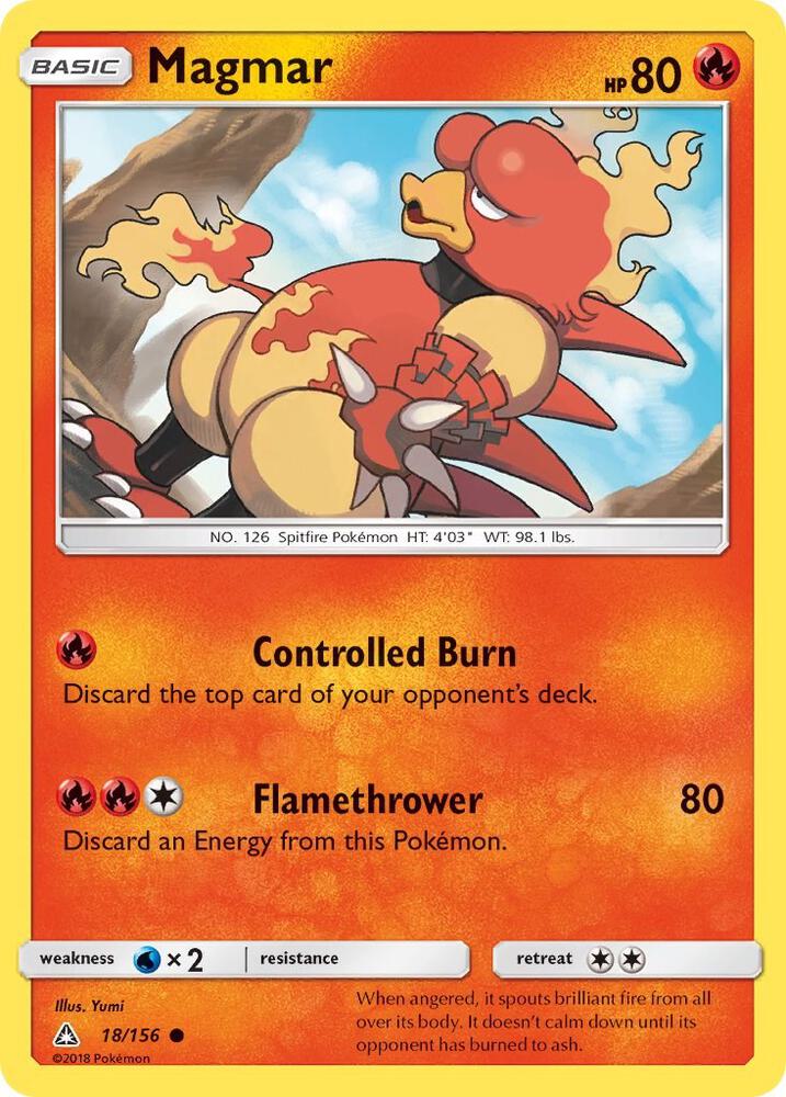 Magmar 18/156 card from SM - Ultra Prism
