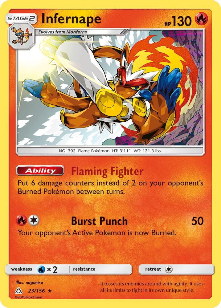 Infernape 23/156 card from SM - Ultra Prism