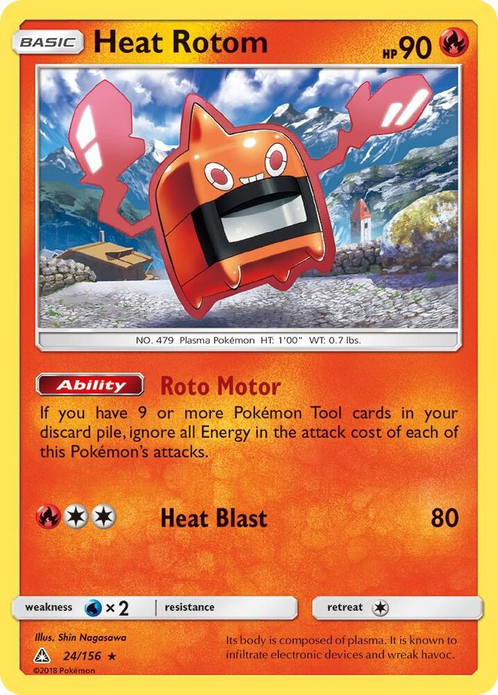 Heat Rotom 24/156 card from SM - Ultra Prism