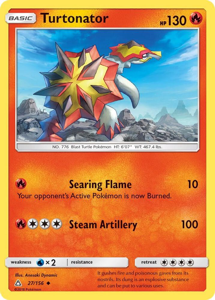 Turtonator 27/156 card from SM - Ultra Prism