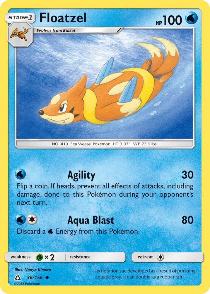 Floatzel 36/156 card from SM - Ultra Prism
