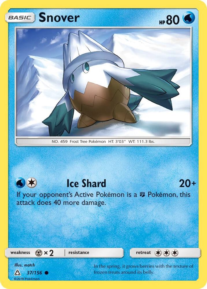 Snover 37/156 card from SM - Ultra Prism
