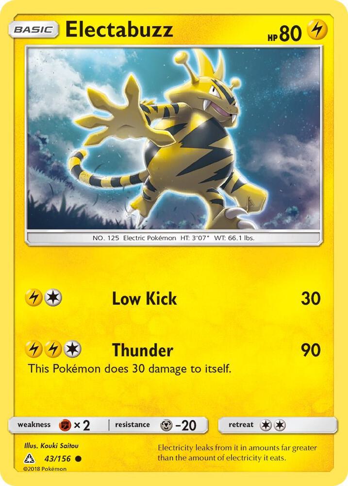 Electabuzz 43/156 card from SM - Ultra Prism