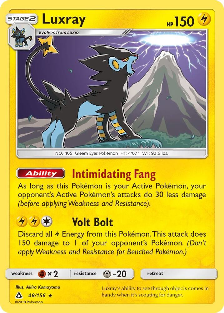 Luxray 48/156 card from SM - Ultra Prism