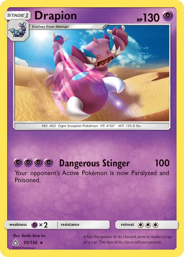 Drapion 55/156 card from SM - Ultra Prism