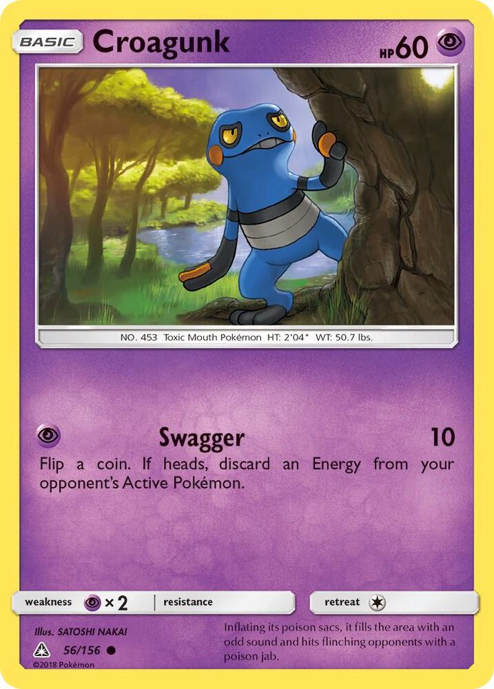 Croagunk 56/156 card from SM - Ultra Prism