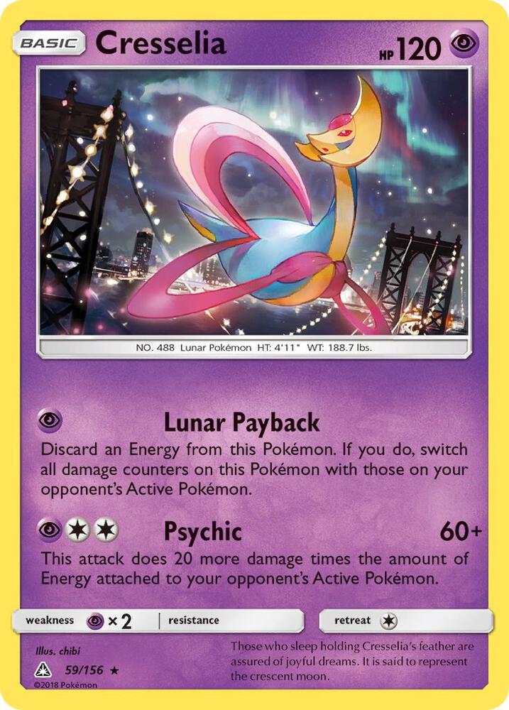 Cresselia 59/156 card from SM - Ultra Prism