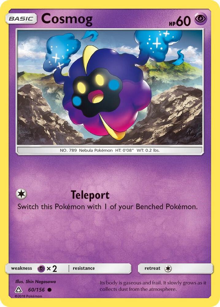 Cosmog 60/156 card from SM - Ultra Prism