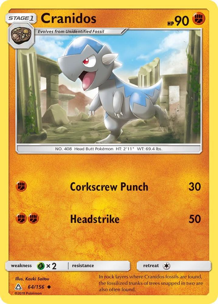 Cranidos 64/156 card from SM - Ultra Prism