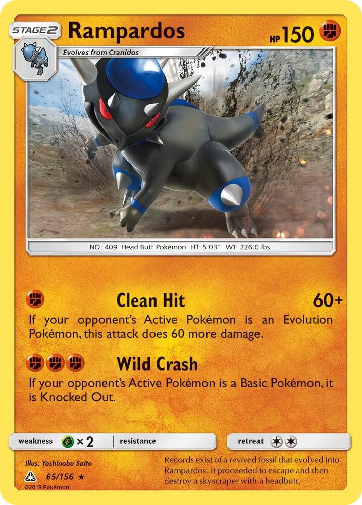 Rampardos 65/156 card from SM - Ultra Prism