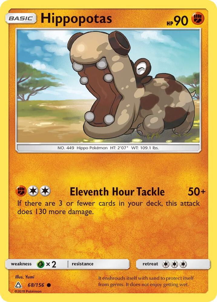 Hippopotas 68/156 card from SM - Ultra Prism