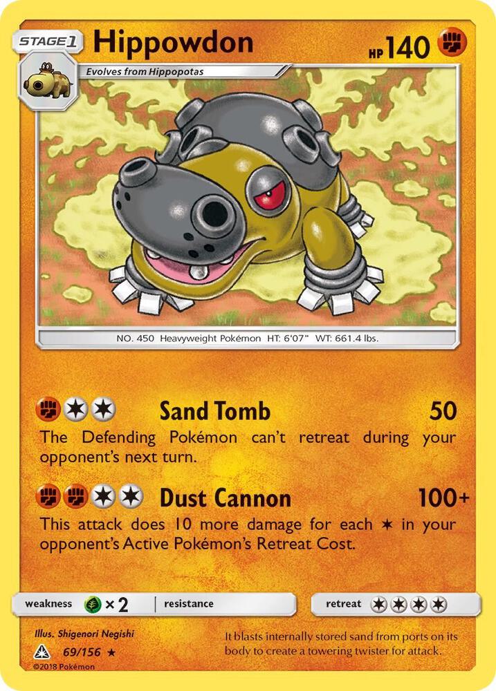 Hippowdon 69/156 card from SM - Ultra Prism