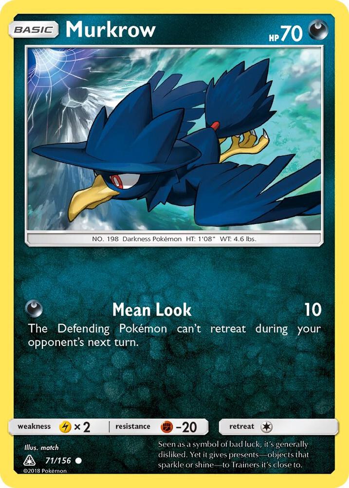 Murkrow 71/156 card from SM - Ultra Prism