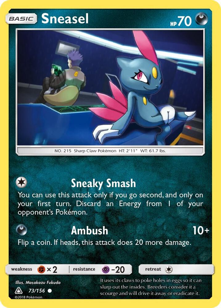 Sneasel 73/156 card from SM - Ultra Prism