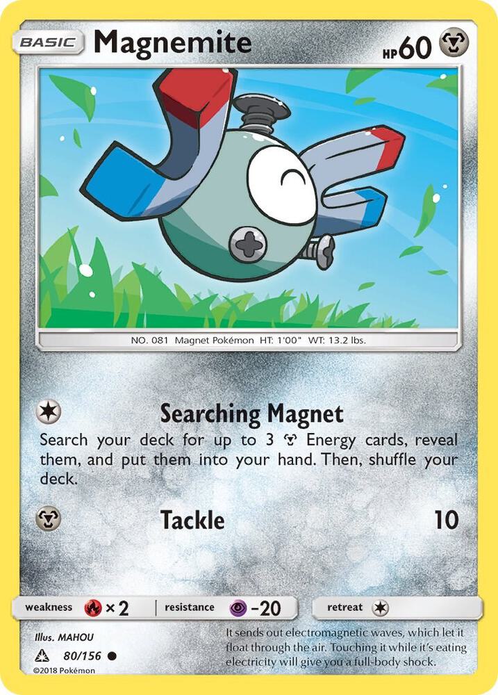 Magnemite (80) 80/156 card from SM - Ultra Prism