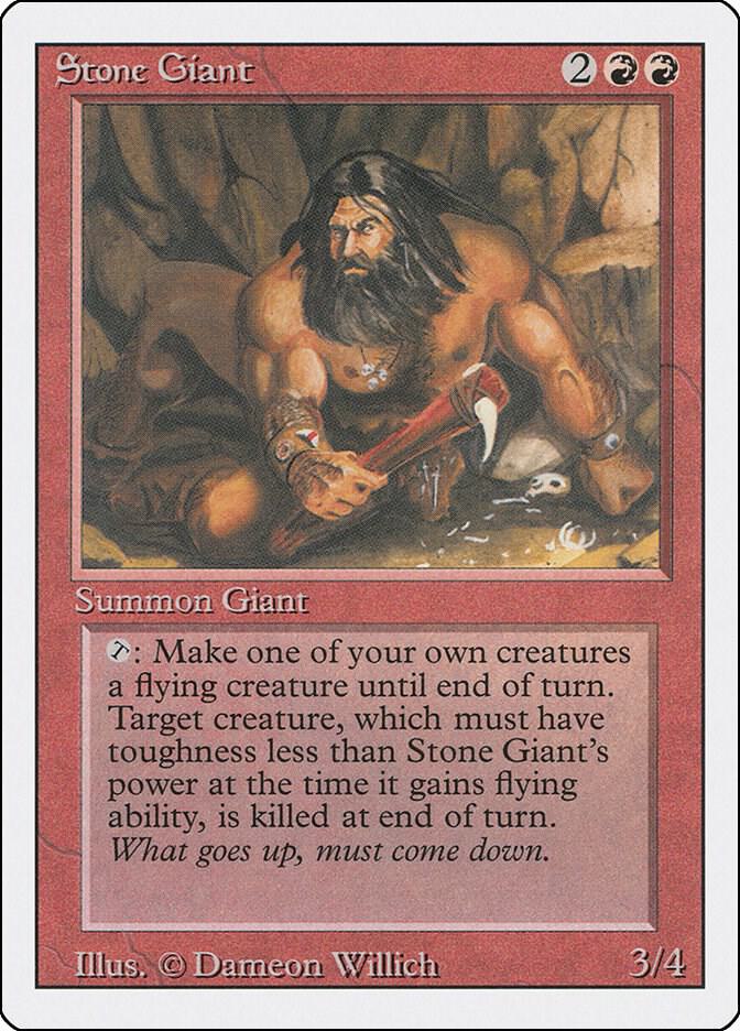 Stone Giant card from Revised Edition