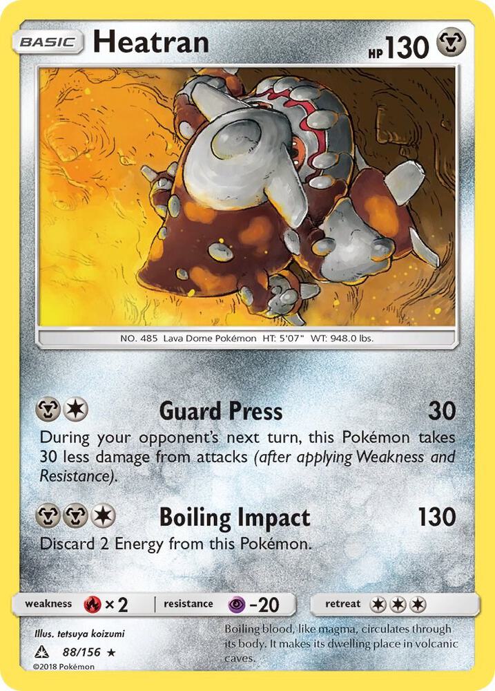 Heatran 88/156 card from SM - Ultra Prism