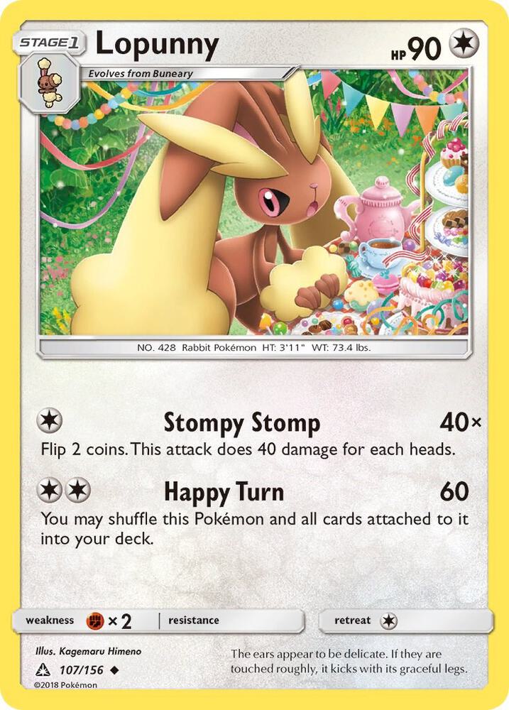 Lopunny 107/156 card from SM - Ultra Prism