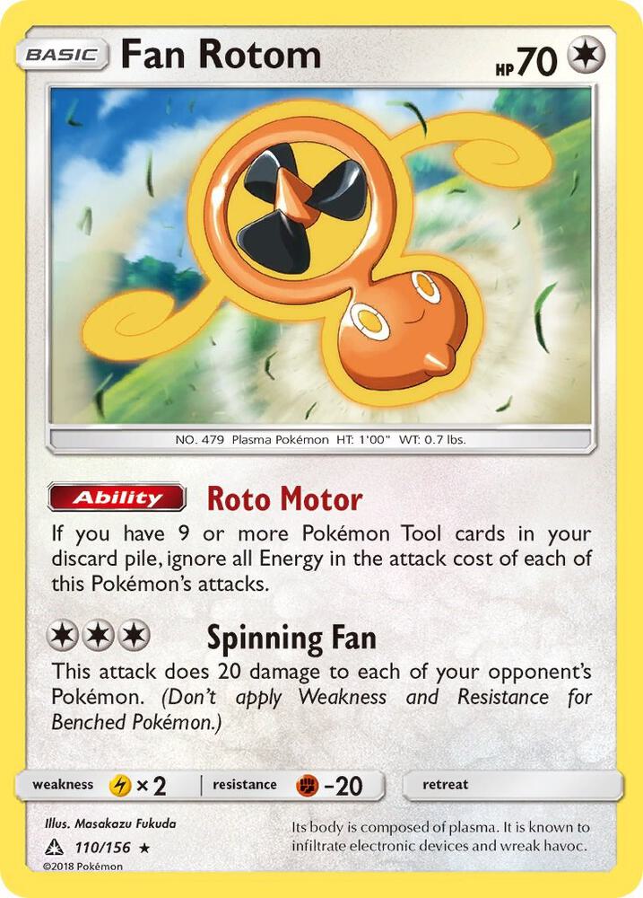 Fan Rotom 110/156 card from SM - Ultra Prism
