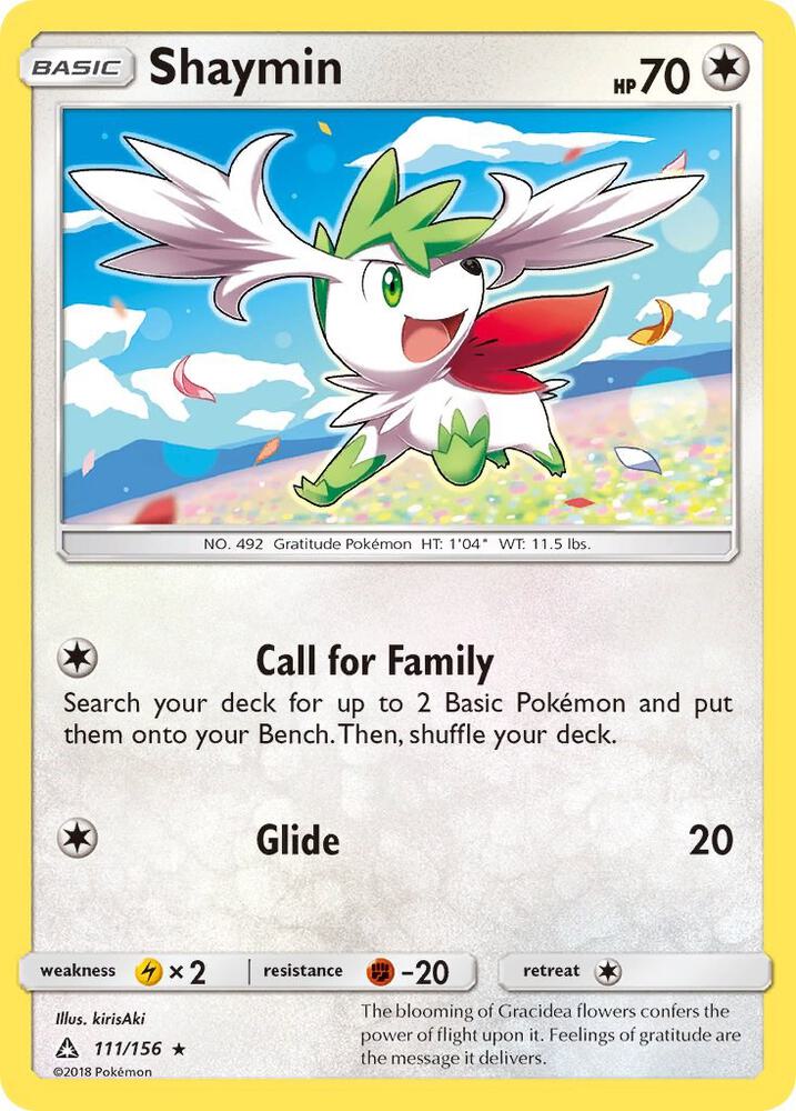Shaymin (111) 111/156 card from SM - Ultra Prism