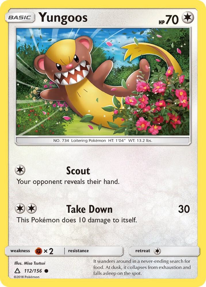 Yungoos 112/156 card from SM - Ultra Prism