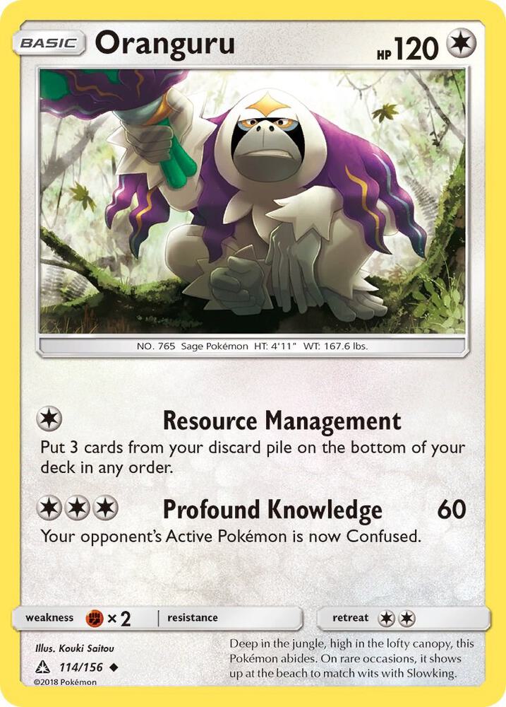 Oranguru 114/156 card from SM - Ultra Prism