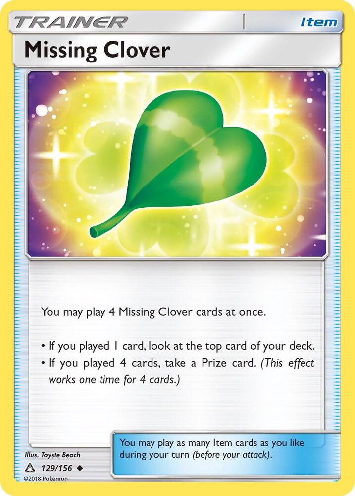 Missing Clover 129/156 card from SM - Ultra Prism