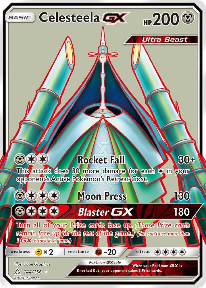 Celesteela GX (Full Art) 144/156 card from SM - Ultra Prism