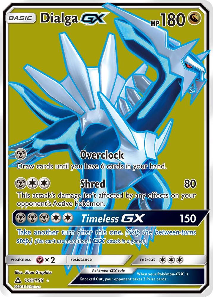 Dialga GX (Full Art) 146/156 card from SM - Ultra Prism
