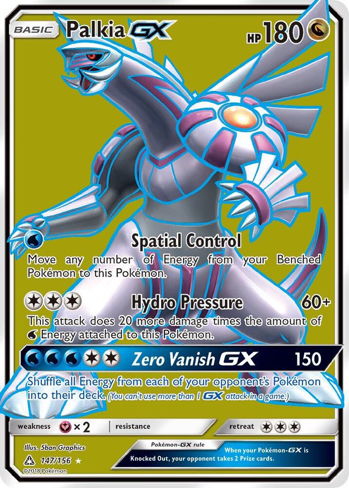 Palkia GX (Full Art) 147/156 card from SM - Ultra Prism