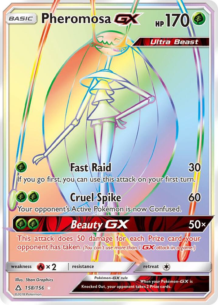 Pheromosa GX (Secret Rare) 158/156 card from SM - Ultra Prism