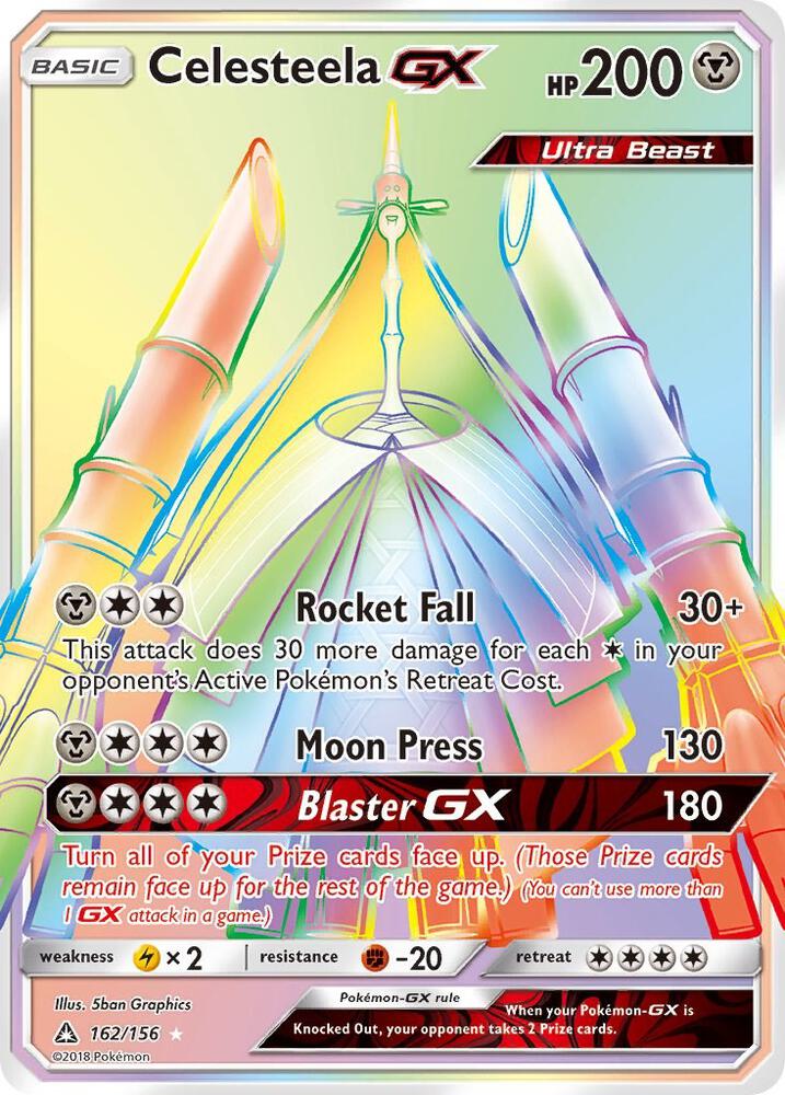 Celesteela GX (Secret Rare) 162/156 card from SM - Ultra Prism