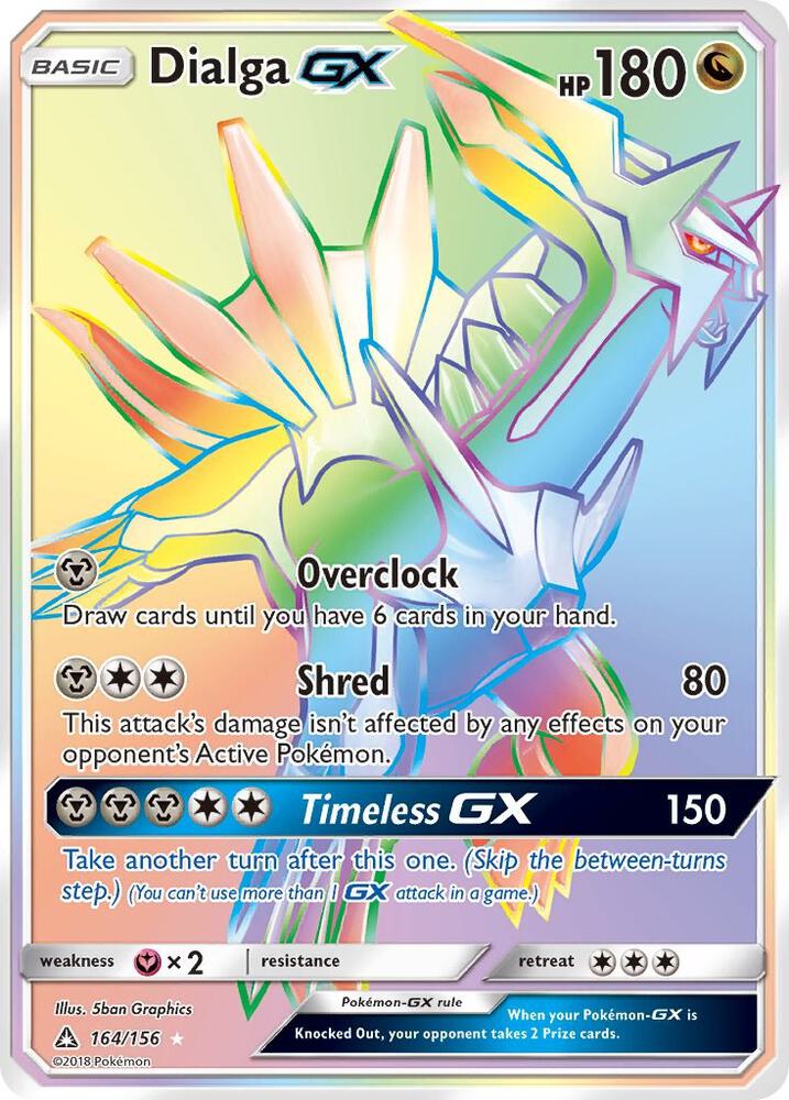 Dialga GX (Secret Rare) 164/156 card from SM - Ultra Prism