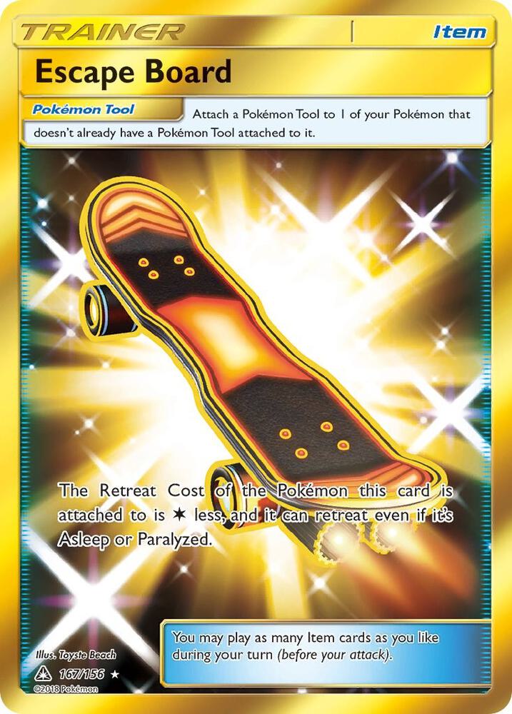Escape Board (Secret Rare) 167/156 card from SM - Ultra Prism